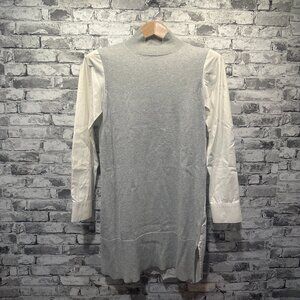 EUC Two By Vince Camuto Grey & White Long Sleeve Turtle Neck Size XS